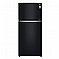 LG מקרר מקפיא עליון זכוכית שחורה דגם GR-M6781BU