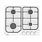 כיריים גז 4 להבות Midea דגם 60G40ME401W