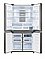 מקרר 4 דלתות מקפיא תחתון Sharp SJ-9270 611 ליטר No Frost | J-Tech Inverter | התקן שבת | יבואן רשמי ראלקו